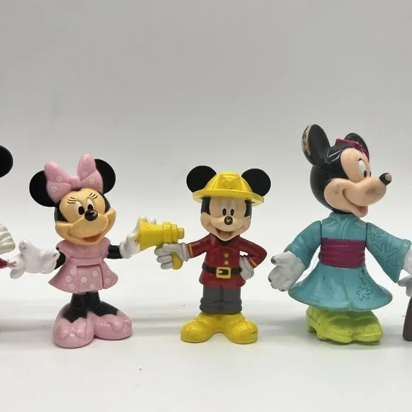 Disney Bundle Lot Of 7 Mickey Donald Minnie White House Pluto Cake Toppers PVC - Picture 3 of 6